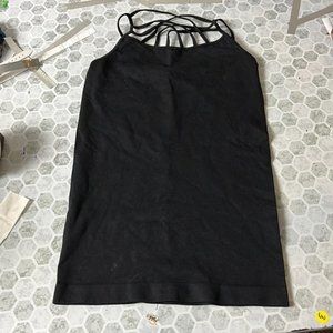 Yelete One Size Small Black Strappy High Neck Tank Top